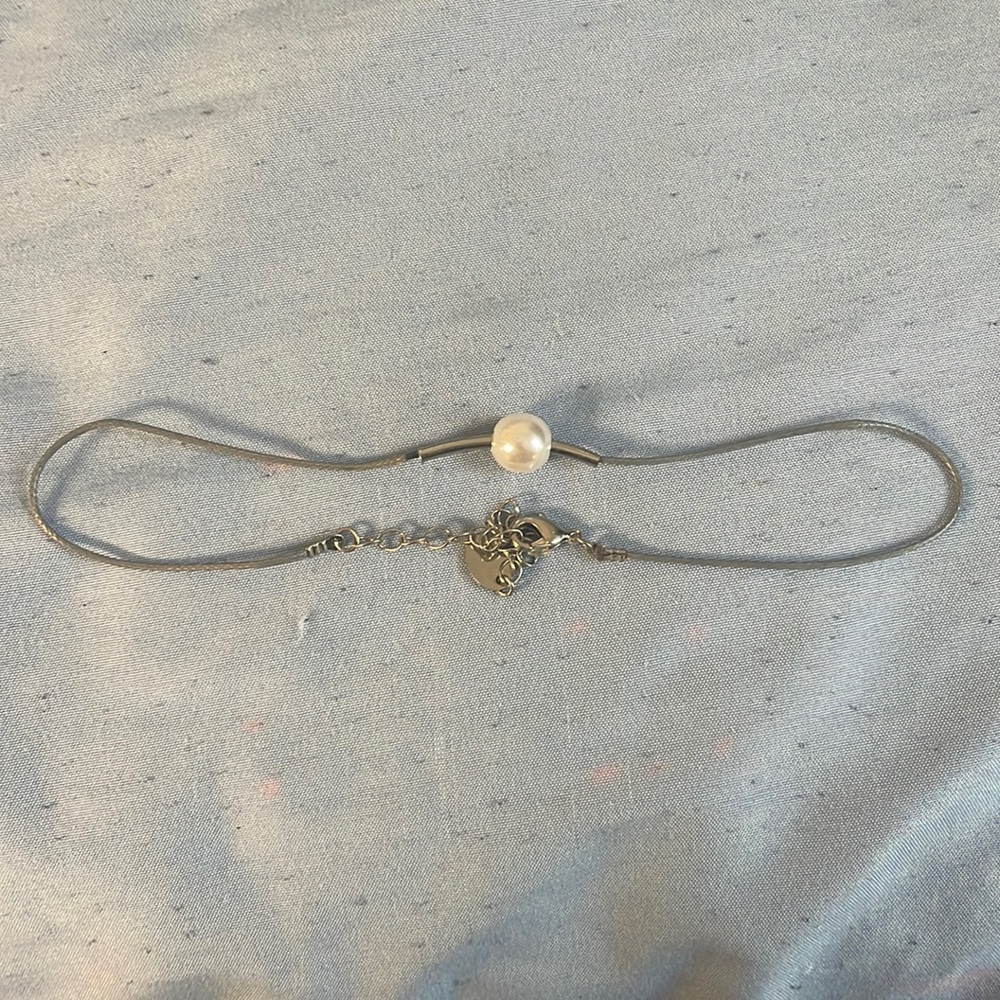 Pearl choker gray